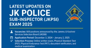 jk police sub inspector