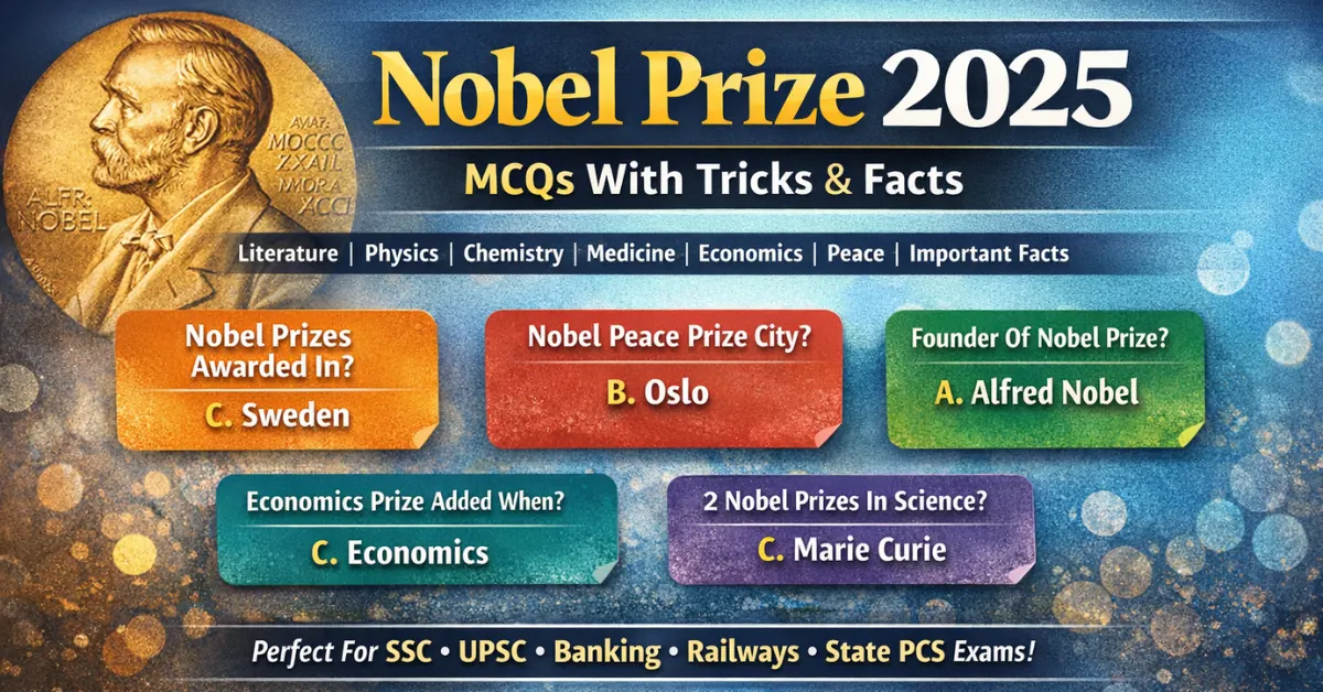 Nobel Prize 2025 MCQs With Tricks and Important Facts